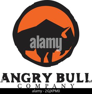 Bull Logo Design Inspiration Vektor Illustration Vorlage Stock Vektor