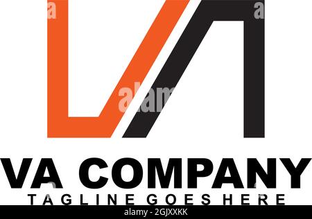 VA Letter Initial Icon Logo Design Vektor Illustration Vorlage Stock Vektor