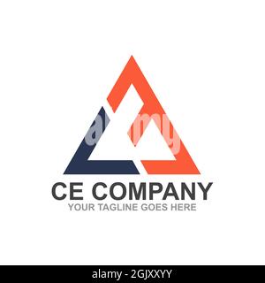 CE-Buchstabe Initial Symbol Logo Design Vektor Illustration Vorlage Stock Vektor