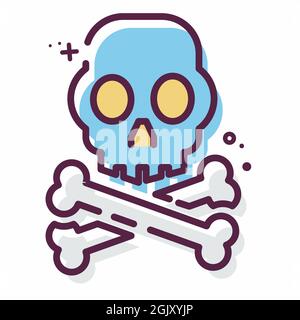 Icon Vector of Radiation - MBE Style - einfache Illustration, editierbare Kontur, Design Template Vector, gut für Drucke, Poster, Werbung, Ansage Stock Vektor