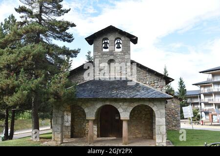 La molina Cataluña España, Paisajes de los pirineos de Cataluña Stockfoto