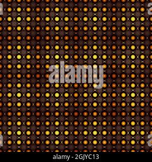 Nahtloses Muster mit Gitter und Kreisen - abstrakte Illustration Stockfoto
