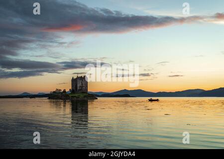 Castle Stalker (Caisteal an Stalcaire), Port Appin, Argyll, Schottland Stockfoto