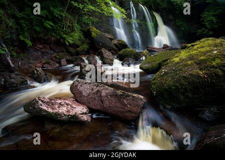 Musdale Waterfall, in der Nähe von Oban, Argyll und Bute, Schottland Stockfoto