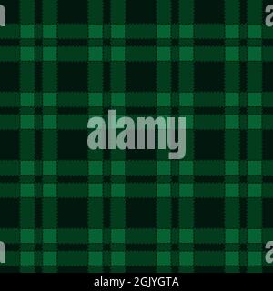 Nahtloses Muster aus grünem Tartan. Vektorgrafik. Stock Vektor