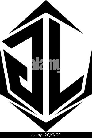 Ursprüngliches GL-Logo im Shield-Stil, Logo-Business-Branding. Stock Vektor