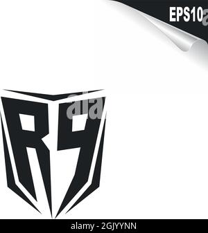 Ursprüngliches RP-Logo im Shield-Stil, Logo-Business-Branding. Stock Vektor