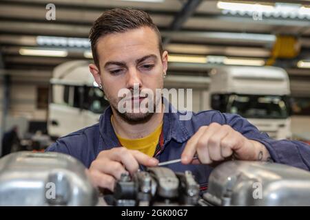 Scania Lehrling des Jahres 2013 Stockfoto