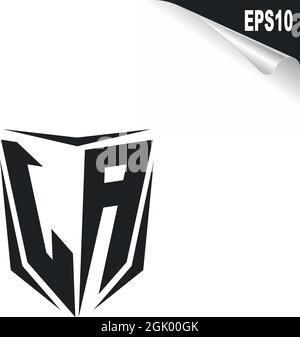 Ursprüngliches ja-Logo im Shield-Stil, Logo-Branding für Unternehmen. Stock Vektor