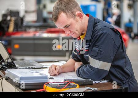 Scania Lehrling des Jahres 2013 Stockfoto