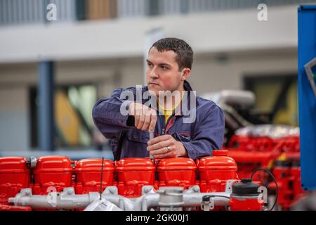 Scania Lehrling des Jahres 2013 Stockfoto