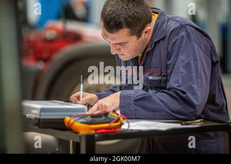 Scania Lehrling des Jahres 2013 Stockfoto