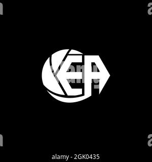 Anfängliches EA-Logo im geometrischen und kreisartigen Stil, Logo-Branding für Unternehmen. Stock Vektor