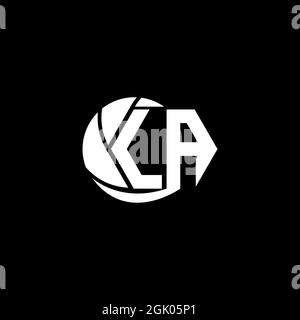 Initial LA Logo Design geometrischer und Kreis Stil, Logo Business Branding. Stock Vektor