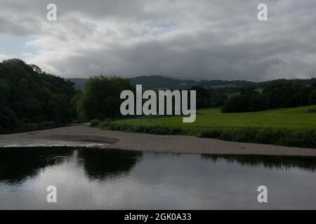 Der Fluss Wye in der Nähe von Hay on Wye, Powys. Wales Stockfoto