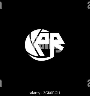 Anfängliches PR-Logo im geometrischen und Kreisstil, Logo-Branding. Stock Vektor