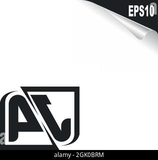 Anfängliches PJ-Logo mit Shape-Stil, Logo-Business-Branding. Stock Vektor