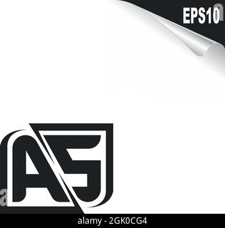 Initial ALS Logo-Design mit Shape-Stil, Logo Business Branding. Stock Vektor