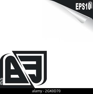 Initial BE Logo Design mit Shape-Stil, Logo Business Branding. Stock Vektor
