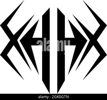 Anfängliches HH-Logo-Design mit Cool-Style und Logo-Business-Branding. Stock Vektor