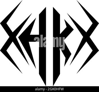 Erstes HK-Logo-Design mit Cool-Style und Logo-Business-Branding. Stock Vektor