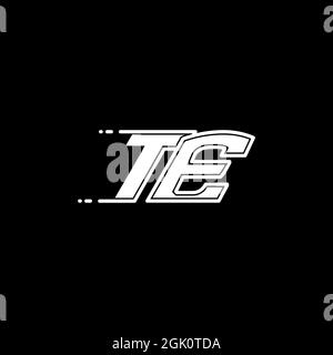 Ursprüngliches TE-Logo-Design mit Shape-Stil, Logo-Branding für Unternehmen. Stock Vektor