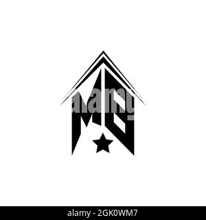 Ursprüngliches MB-Logo mit Shape-Stil, Logo-Business-Branding. Stock Vektor