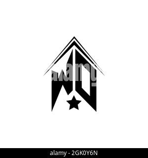 Initial WD, WO Logo Design mit Shape Style, Logo Business Branding. Stock Vektor