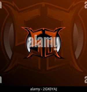 SG Logo Letter Design in Orange Farbe, Logo für Spiele, eSport, Erstspiele, Community oder Business. Stock Vektor