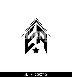 Erstes er-Logo-Design mit Shape-Stil, Logo-Business-Branding. Stock Vektor