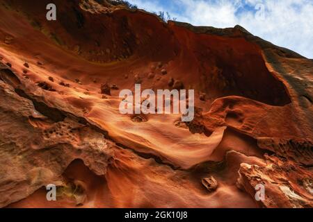 Schöne Formen in den Felsen von Labetxu Stockfoto