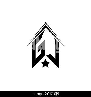 Ursprüngliches GL-Logo mit Shape-Stil, Logo-Business-Branding. Stock Vektor