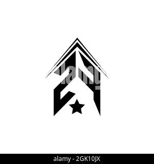 Initial ZF Logo Design mit Form-Stil, Logo Business Branding. Stock Vektor