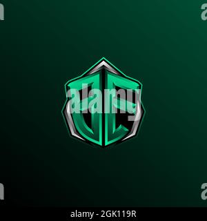 Anfängliches BE-Logo-Design, anfängliches BE-Logo-Design mit Circle-Stil, Logo für Spiele, eSport, Community oder Unternehmen. Stock Vektor