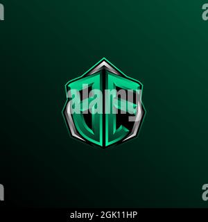 Anfängliches BE-Logo-Design, anfängliches BE-Logo-Design mit Circle-Stil, Logo für Spiele, eSport, Community oder Unternehmen. Stock Vektor