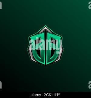 Ursprüngliches BB-Logo-Design, anfängliches BB-Logo-Design mit Circle-Stil, Logo für Spiele, eSport, Community oder Unternehmen. Stock Vektor