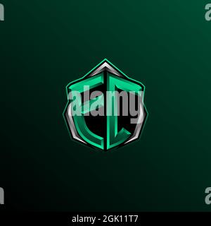 Ursprüngliches EC-Logo-Design, ursprüngliches EC-Logo-Design mit Circle-Stil, Logo für Spiele, eSport, Community oder Unternehmen. Stock Vektor