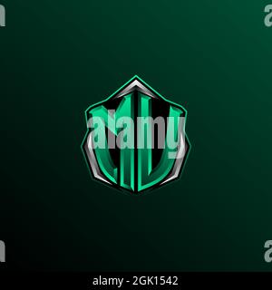 Ursprüngliches MA-Logo-Design, anfängliches MA-Logo-Design mit Circle-Stil, Logo für Spiele, eSport, Community oder Unternehmen. Stock Vektor