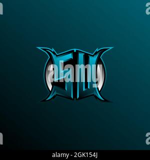 Anfängliches SU-Logo-Design, anfängliches SU-Logo-Design im Circle-Stil, Logo für Spiele, eSport, Community oder Unternehmen. Stock Vektor