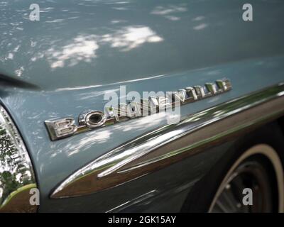 Nahaufnahme eines klassischen Pontiac Bonneville Stockfoto