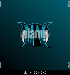 Ursprüngliches UV-Logo-Design, anfängliches UV-Logo-Design mit Circle-Stil, Logo für Spiele, eSport, Community oder Unternehmen. Stock Vektor