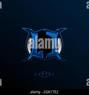 Anfängliches ZL-Logo, anfängliches JL-Logo mit Cool-Style, Logo für Spiele, eSport, erste Spiele, Community oder Unternehmen. Stock Vektor