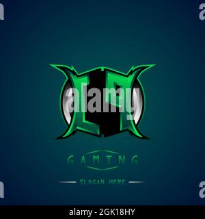 LP Initial Logo Design Cooler Stil, Logo für Spiele, eSport, erste Spiele, Community oder Unternehmen. Stock Vektor