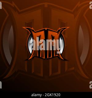 RA Logo Letter Design in Orange Farbe, Logo für Spiele, eSport, erste Spiele, Community oder Unternehmen. Stock Vektor