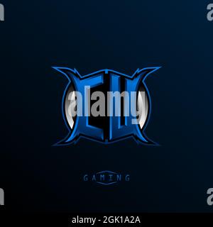 Anfängliches CU-Logo-Design, anfängliches CU-Logo-Design mit Cool-Style, Logo für Spiele, eSport, erste Spiele, Community oder Unternehmen. Stock Vektor