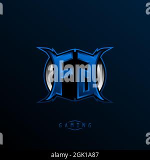 Initial FG Logo Design, Initial FG Logo Design mit Cool Style, Logo für Spiele, eSport, erste Spiele, Community oder Unternehmen. Stock Vektor