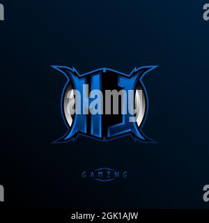 Ursprüngliches HL-Logo-Design, anfängliches HL-Logo-Design mit Cool-Style, Logo für Spiele, eSport, anfängliche Spiele, Community oder Unternehmen. Stock Vektor