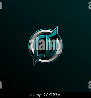 Initial CG Logo Design, Initial CG Logo Design mit Circle Stil, Logo für Spiel, esport, Community oder Business. Stock Vektor