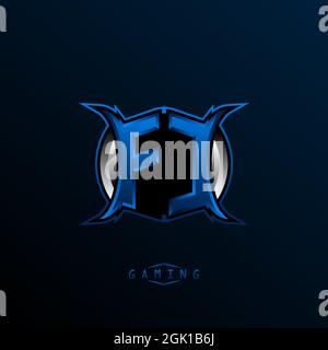 Anfängliches FC-Logo-Design, anfängliches FC-Logo-Design mit Cool-Style, Logo für Spiele, eSport, erste Spiele, Community oder Unternehmen. Stock Vektor