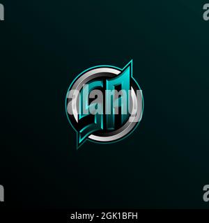Anfängliches SA-Logo, anfängliches SA-Logo im Circle-Stil, Logo für Spiele, eSport, Community oder Unternehmen. Stock Vektor